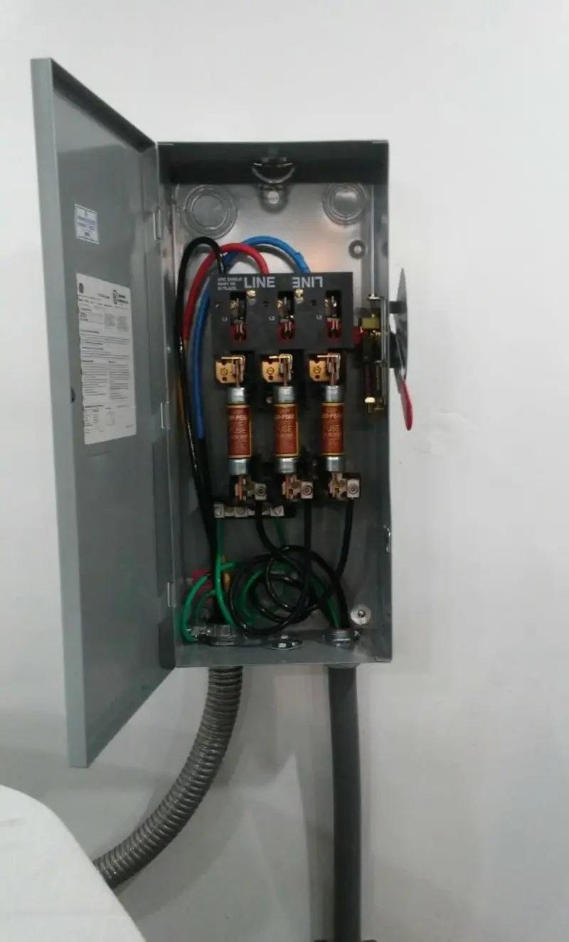 Three-phase disconnect switch installed for Electrical Wiring & Rewiring in North Logan